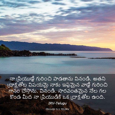 Picture 03 - యెషయా 5:1 TELIRV - నా ప్రియుణ్ణి - Bible Verse Picture