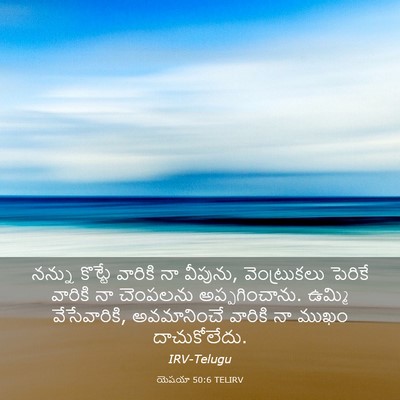 Picture 03 - యెషయా 50:6 TELIRV - నన్ను కొట్టే - Bible Verse Picture
