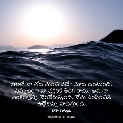 Picture 03 - యెషయా 55:11 TELIRV - ఆలాగే నా నోట నుంచి - Bible Verse Picture