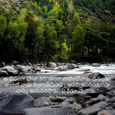 Picture 03 - యెషయా 56:2 TELIRV - ఆ విధంగా చేస్తూ - Bible Verse Picture