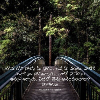 Picture 03 - యెషయా 57:6 TELIRV - లోయలోని రాళ్ళే మీ - Bible Verse Picture