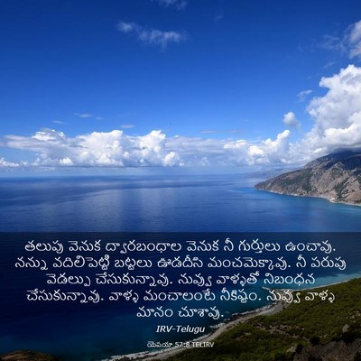 Picture 03 - యెషయా 57:8 TELIRV - తలుపు వెనుక - Bible Verse Picture