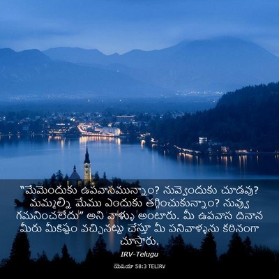 Picture 03 - యెషయా 58:3 TELIRV - “మేమెందుకు - Bible Verse Picture