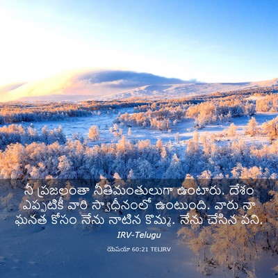 Picture 03 - యెషయా 60:21 TELIRV - నీ ప్రజలంతా - Bible Verse Picture