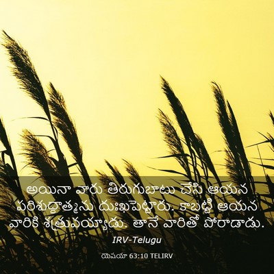 Picture 03 - యెషయా 63:10 TELIRV - అయినా వారు - Bible Verse Picture