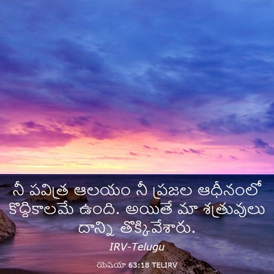 Picture 03 - యెషయా 63:18 TELIRV - నీ పవిత్ర ఆలయం నీ - Bible Verse Picture