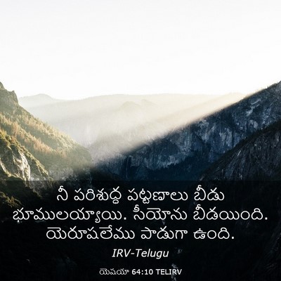 Picture 03 - యెషయా 64:10 TELIRV - నీ పరిశుద్ధ - Bible Verse Picture
