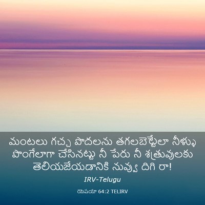 Picture 03 - యెషయా 64:2 TELIRV - మంటలు గచ్చ పొదలను - Bible Verse Picture