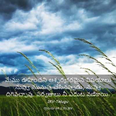 Picture 03 - యెషయా 64:3 TELIRV - మేము ఊహించని - Bible Verse Picture