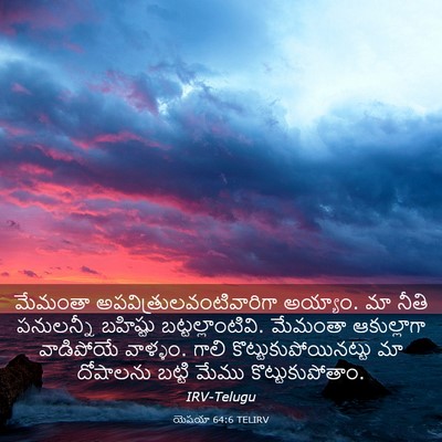 Picture 03 - యెషయా 64:6 TELIRV - మేమంతా - Bible Verse Picture
