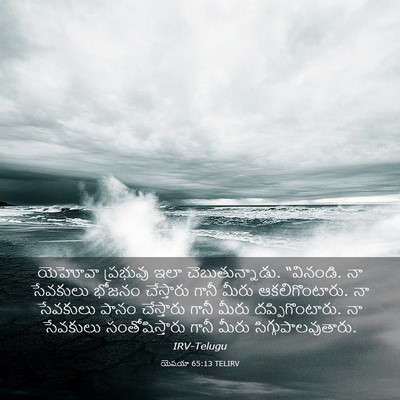 Picture 03 - యెషయా 65:13 TELIRV - యెహోవా ప్రభువు - Bible Verse Picture