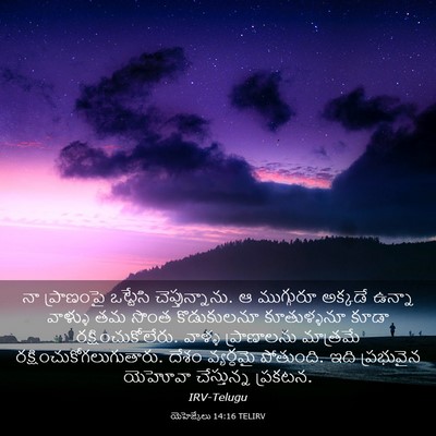 Picture 03 - యెహెజ్కేలు 14:16 TELIRV - నా ప్రాణంపై - Bible Verse Picture