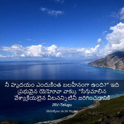 Picture 03 - యెహెజ్కేలు 16:30 TELIRV - నీ హృదయం ఎందుకింత - Bible Verse Picture