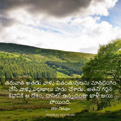 Picture 03 - యెహెజ్కేలు 19:7 TELIRV - తరువాత అతడు వాళ్ళ - Bible Verse Picture