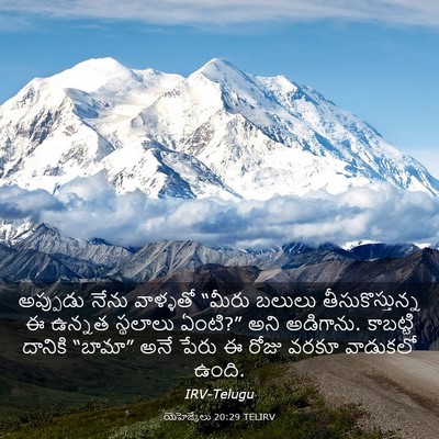 Picture 03 - యెహెజ్కేలు 20:29 TELIRV - అప్పుడు నేను - Bible Verse Picture