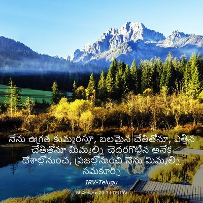 Picture 03 - యెహెజ్కేలు 20:34 TELIRV - నేను ఉగ్రత - Bible Verse Picture