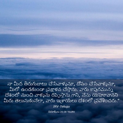 Picture 03 - యెహెజ్కేలు 20:38 TELIRV - నా మీద తిరుగుబాటు - Bible Verse Picture