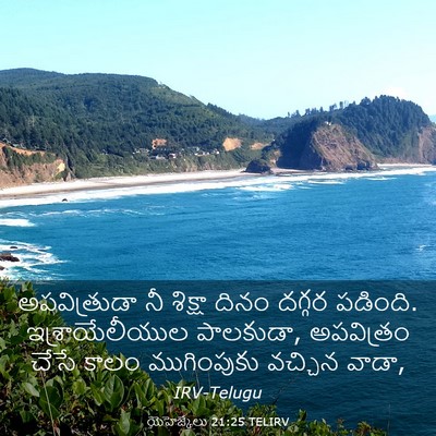 Picture 03 - యెహెజ్కేలు 21:25 TELIRV - అపవిత్రుడా నీ - Bible Verse Picture