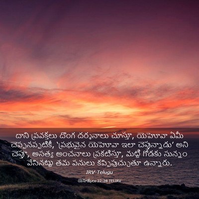 Picture 03 - యెహెజ్కేలు 22:28 TELIRV - దాని ప్రవక్తలు - Bible Verse Picture