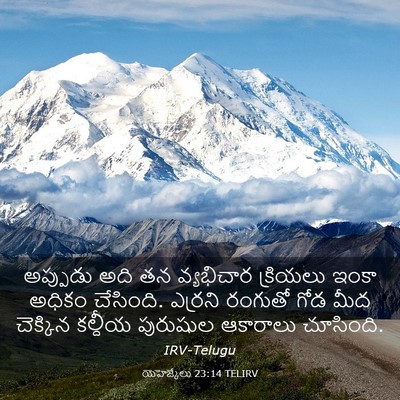 Picture 03 - యెహెజ్కేలు 23:14 TELIRV - అప్పుడు అది తన - Bible Verse Picture