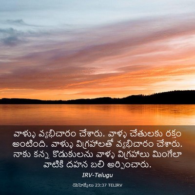 Picture 03 - యెహెజ్కేలు 23:37 TELIRV - వాళ్ళు వ్యభిచారం - Bible Verse Picture
