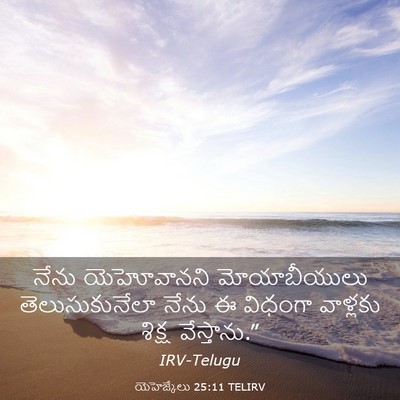 Picture 03 - యెహెజ్కేలు 25:11 TELIRV - నేను యెహోవానని - Bible Verse Picture