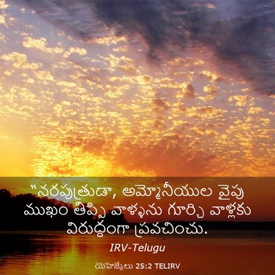 Picture 03 - యెహెజ్కేలు 25:2 TELIRV - “నరపుత్రుడా, - Bible Verse Picture