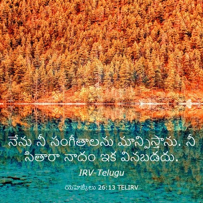 Picture 03 - యెహెజ్కేలు 26:13 TELIRV - నేను నీ సంగీతాలను - Bible Verse Picture