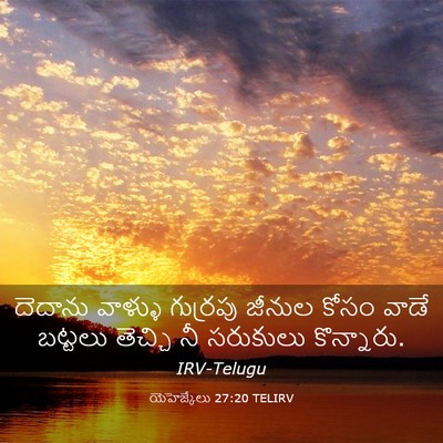 Picture 03 - యెహెజ్కేలు 27:20 TELIRV - దెదాను వాళ్ళు - Bible Verse Picture
