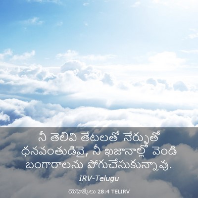 Picture 03 - యెహెజ్కేలు 28:4 TELIRV - నీ తెలివి తేటలతో - Bible Verse Picture