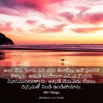 Picture 03 - యెహెజ్కేలు 3:15 TELIRV - అలా నేను కెబారు - Bible Verse Picture