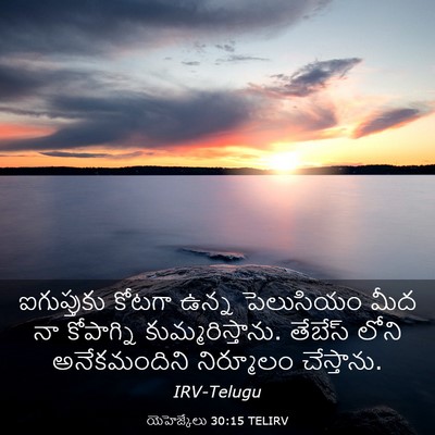Picture 03 - యెహెజ్కేలు 30:15 TELIRV - ఐగుప్తుకు కోటగా - Bible Verse Picture