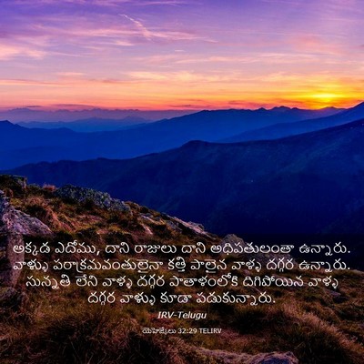 Picture 03 - యెహెజ్కేలు 32:29 TELIRV - అక్కడ ఎదోము, దాని - Bible Verse Picture