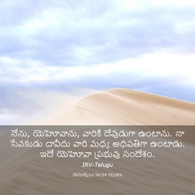 Picture 03 - యెహెజ్కేలు 34:24 TELIRV - నేను, యెహోవాను, - Bible Verse Picture