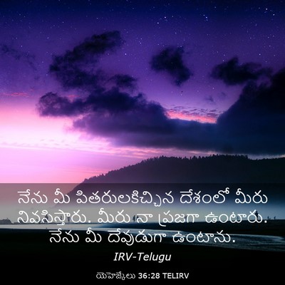 Picture 03 - యెహెజ్కేలు 36:28 TELIRV - నేను మీ - Bible Verse Picture