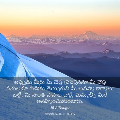 Picture 03 - యెహెజ్కేలు 36:31 TELIRV - అప్పుడు మీరు మీ - Bible Verse Picture