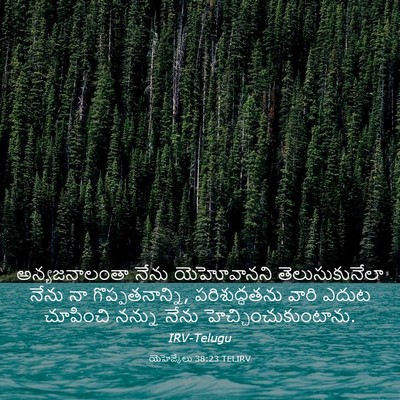 Picture 03 - యెహెజ్కేలు 38:23 TELIRV - అన్యజనాలంతా నేను - Bible Verse Picture