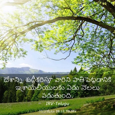 Picture 03 - యెహెజ్కేలు 39:12 TELIRV - దేశాన్ని - Bible Verse Picture