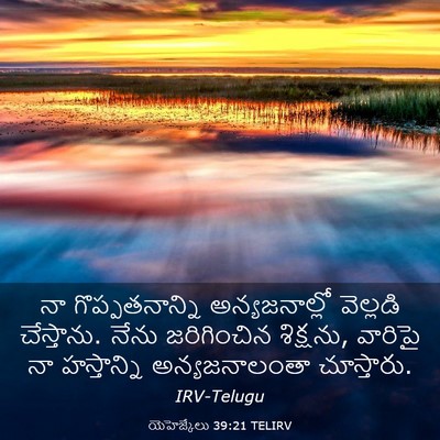 Picture 03 - యెహెజ్కేలు 39:21 TELIRV - నా గొప్పతనాన్ని - Bible Verse Picture