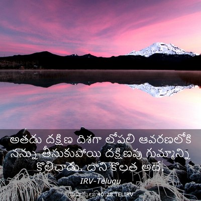 Picture 03 - యెహెజ్కేలు 40:28 TELIRV - అతడు దక్షిణ దిశగా - Bible Verse Picture