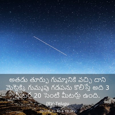Picture 03 - యెహెజ్కేలు 40:6 TELIRV - అతడు తూర్పు - Bible Verse Picture