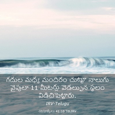 Picture 03 - యెహెజ్కేలు 41:10 TELIRV - గదుల మధ్య మందిరం - Bible Verse Picture
