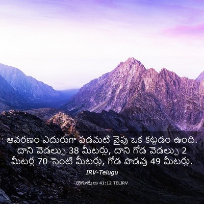 Picture 03 - యెహెజ్కేలు 41:12 TELIRV - ఆవరణం ఎదురుగా - Bible Verse Picture