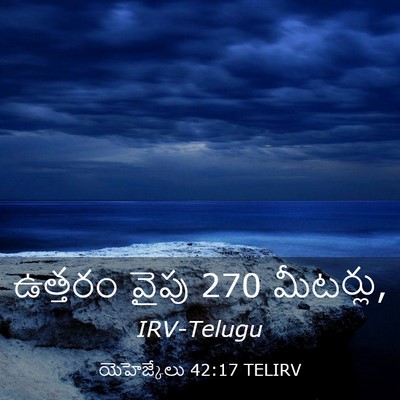 Picture 03 - యెహెజ్కేలు 42:17 TELIRV - ఉత్తరం వైపు 270 - Bible Verse Picture