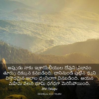 Picture 03 - యెహెజ్కేలు 43:2 TELIRV - అప్పుడు నాకు - Bible Verse Picture