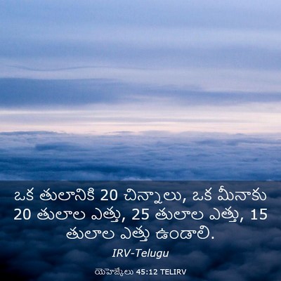 Picture 03 - యెహెజ్కేలు 45:12 TELIRV - ఒక తులానికి 20 - Bible Verse Picture