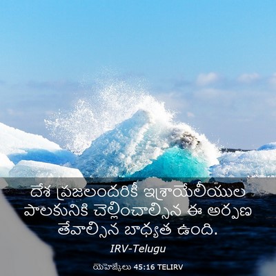 Picture 03 - యెహెజ్కేలు 45:16 TELIRV - దేశ ప్రజలందరికీ - Bible Verse Picture