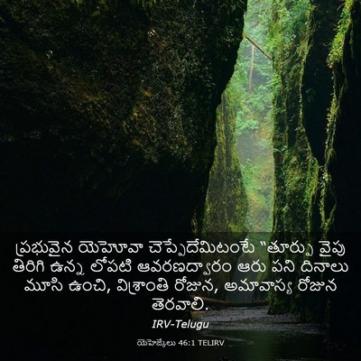 Picture 03 - యెహెజ్కేలు 46:1 TELIRV - ప్రభువైన యెహోవా - Bible Verse Picture