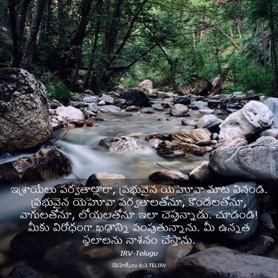 Picture 03 - యెహెజ్కేలు 6:3 TELIRV - ఇశ్రాయేలు - Bible Verse Picture