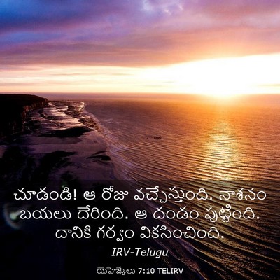 Picture 03 - యెహెజ్కేలు 7:10 TELIRV - చూడండి! ఆ రోజు - Bible Verse Picture